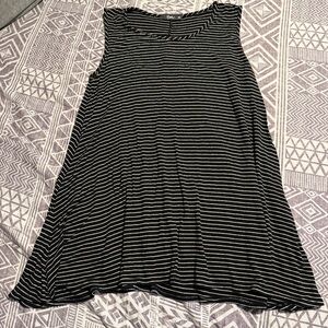 Pinc Black and White Striped Tank Top